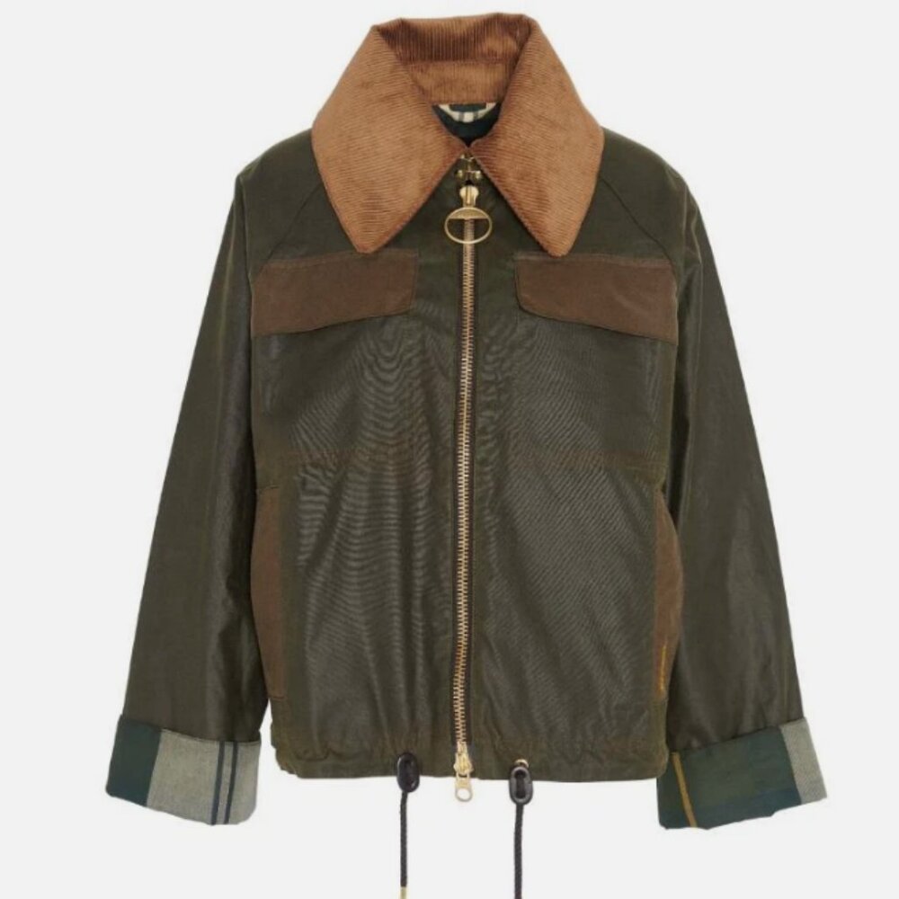 Olive/Beech/Ancient ~ BARBOUR BEAULY Waxed Jacket MSRP$585 British Elegance - Picture 12 of 16